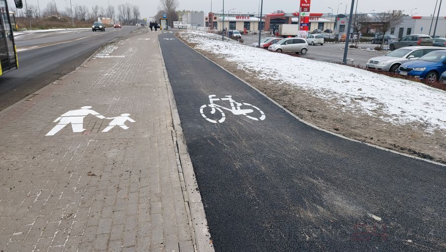 Ul Gdańska ścieżka rowerowa
