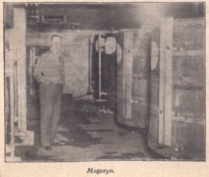 Wnętrza Fabryki Octu przy ul. Chrobrego. Źródło: Wielkopolska Ilustracja 1929 r.
