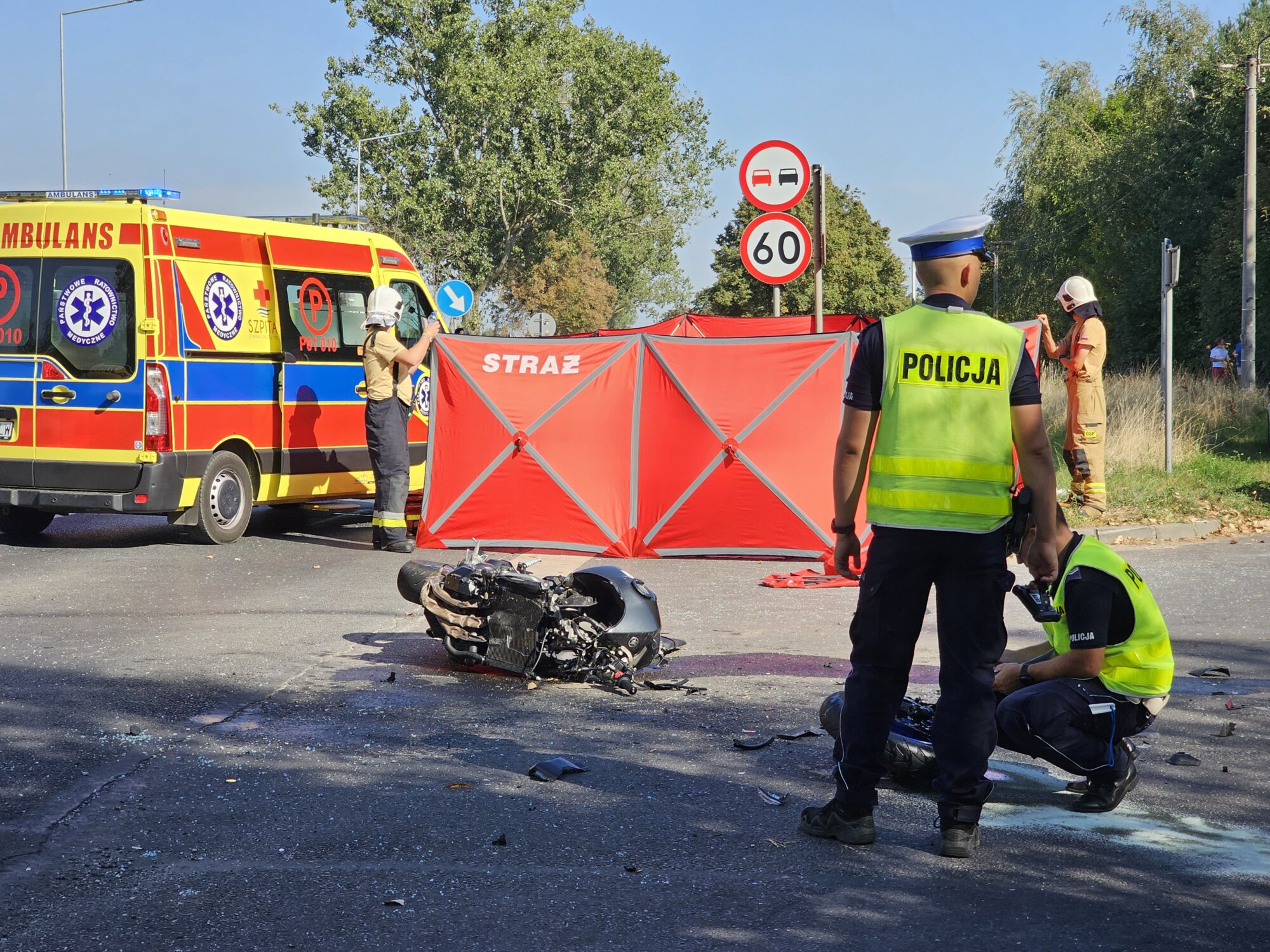 Tragiczny wypadek motocyklisty na DK15