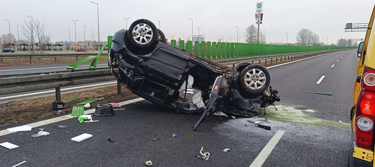 Dachowanie na S5 w niedzielny ranek