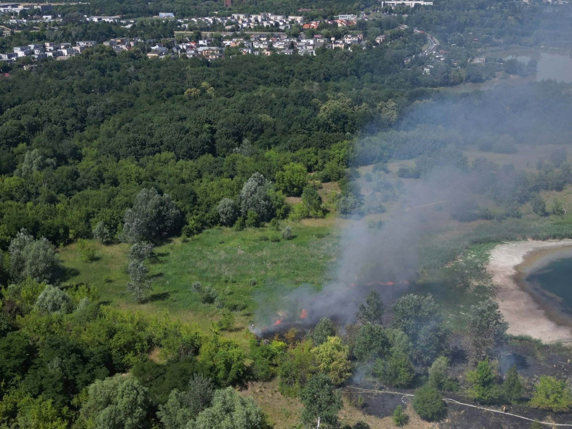Pożar nieużytków na terenie dawnej cukrowni