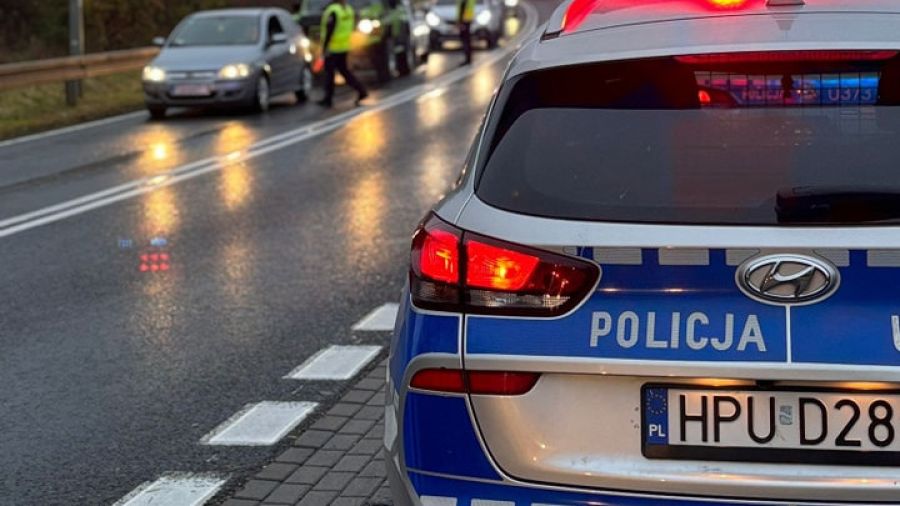 Kontrola kierowców na drodze publicznej